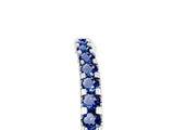 White gold Round Blue Sapphire Pavé Curved Wedding Band_19