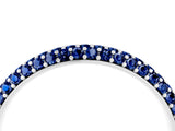 White gold Round Blue Sapphire Pavé Eternity Band with Shared Prong Setting_10