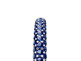 White gold Round Blue Sapphire Pavé Eternity Band with Shared Prong Setting_11