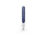 White gold Round Blue Sapphire Pavé Eternity Band with Shared Prong Setting_8