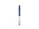 White gold Round Blue Sapphire Pavé Set Eternity Band with Micro Prong Setting_8