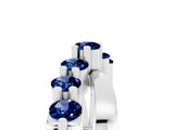 White gold Round Blue Sapphire Prong-Set Crossover Band_11