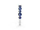 White gold Round Blue Sapphire Scalloped Prong Set Eternity Band_20