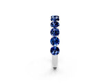White gold Round Blue Sapphire Shared Prong Eternity Band_8