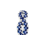 White gold Round Blue Sapphire Twisted Eternity Band with Pavé and Shared Prong Setting_23