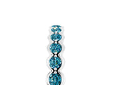 White gold Round Blue Topaz Bezel Set Eternity Band_11
