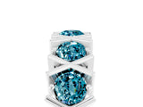 White gold Round Blue Topaz Channel Set Band with X-Prong Detail_11