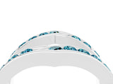 White gold Round Blue Topaz Channel-Set Chevron Band_10