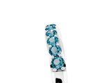 White gold Round Blue Topaz Curved Wedding Band with Channel Setting_11