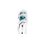 White gold Round Blue Topaz Eternity Band with Twist Prong Setting_23
