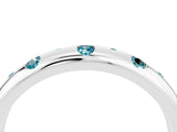 White gold Round Blue Topaz Flush-Set Comfort Fit Band_10