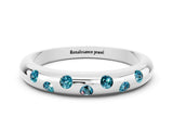 White gold Round Blue Topaz Flush-Set Comfort Fit Band_6