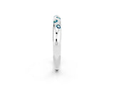 White gold Round Blue Topaz Flush-Set Comfort Fit Band_8
