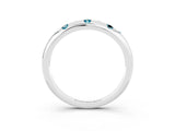 White gold Round Blue Topaz Flush-Set Comfort Fit Band_9