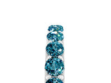 White gold Round Blue Topaz Half Eternity Band with Classic Prong Setting_11
