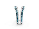 White gold Round Blue Topaz Milgrain Eternity Band with Channel Setting_20
