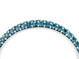 White gold Round Blue Topaz Pavé Eternity Band with Shared Prong Setting_10
