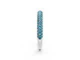 White gold Round Blue Topaz Pavé Eternity Band with Shared Prong Setting_8