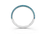 White gold Round Blue Topaz Pavé Eternity Band with Shared Prong Setting_9