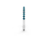 White gold Round Blue Topaz Pavé Set Eternity Band with Micro Prong Setting_8