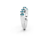 White gold Round Blue Topaz Prong-Set Crossover Band_11