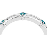 White gold Round Blue Topaz Prong Set Milgrain Eternity Band_22