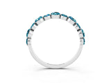 White gold Round Blue Topaz Scalloped Prong Set Eternity Band_21