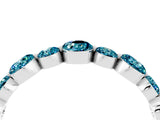 White gold Round Blue Topaz Scalloped Prong Set Eternity Band_22
