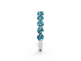 White gold Round Blue Topaz Shared Prong Eternity Band_8