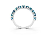 White gold Round Blue Topaz Shared Prong Eternity Band_9