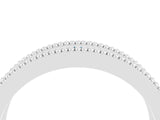 White gold Round Blue Topaz Twist Milgrain Band with Bezel Setting_4