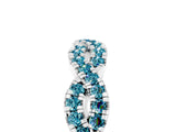 White gold Round Blue Topaz Twisted Eternity Band with Pavé and Shared Prong Setting_23
