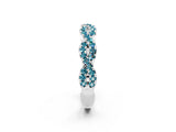 White gold Round Blue Topaz Twisted Eternity Band with Pavé and Shared Prong Setting_32