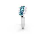 White gold Round Blue Topaz Wave Band with Channel and Shared Prong Setting_20