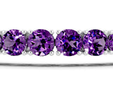 White gold Round Brilliant Amethyst Tennis Bracelet with Prong Setting_5