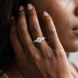 White gold Round Brilliant Channel-Set Diamond Ring with Bezel Prong Setting_8