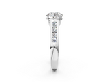 White gold Round Brilliant Channel-Set Solitaire Ring with Four-Prong Setting_41