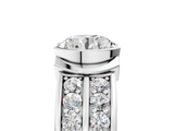 White gold Round Brilliant Diamond Channel Set Wide Band Ring with Bezel Setting_43