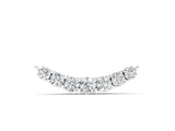White gold Round Brilliant Diamond Curved Bar Necklace with Prong Setting_2
