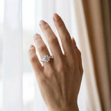 White gold Round Brilliant Diamond Five-Stone Engagement Ring with Prong Setting on a Classic Band_24