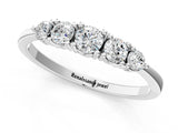 White gold Round Brilliant Diamond Half-Eternity Band with Prong Setting_13