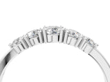 White gold Round Brilliant Diamond Half-Eternity Band with Prong Setting_16