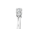 White gold Round Brilliant Diamond Half-Eternity Band with Prong Setting_17
