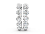 White gold Round Brilliant Diamond Inside-Out Hoop Earrings with Shared Prong Setting_10