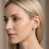 White gold Round Brilliant Diamond Martini Stud Earrings_33