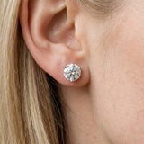 White gold Round Brilliant Diamond Martini Stud Earrings_34