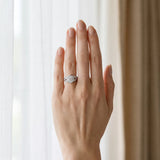 White gold Round Brilliant Diamond Milgrain Filigree Halo Ring_6