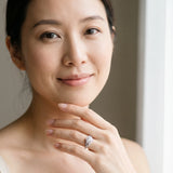 White gold Round Brilliant Diamond Milgrain Filigree Halo Ring_7