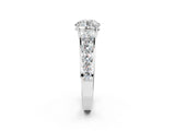 White gold Round Brilliant Diamond Pavé Band with Six-Prong Setting_13