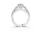 White gold Round Brilliant Diamond Pavé Band with Six-Prong Setting_14